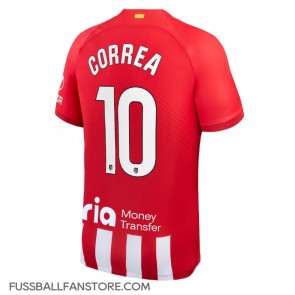 Atletico Madrid Angel Correa #10 Replik Heimtrikot 2023-24 Kurzarm